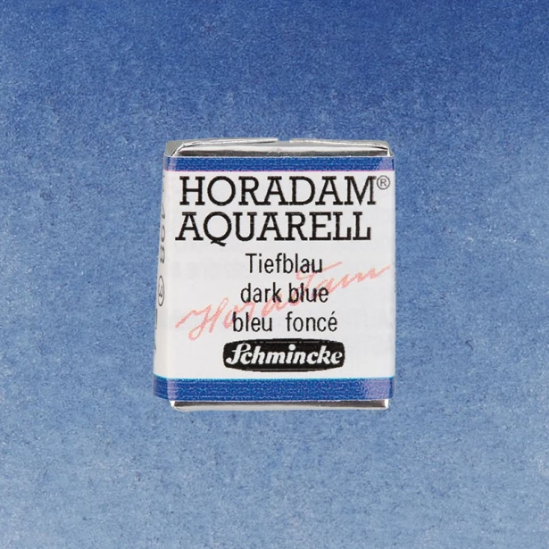 498 Dark Blue, akwarela półkostka Horadam Schmincke