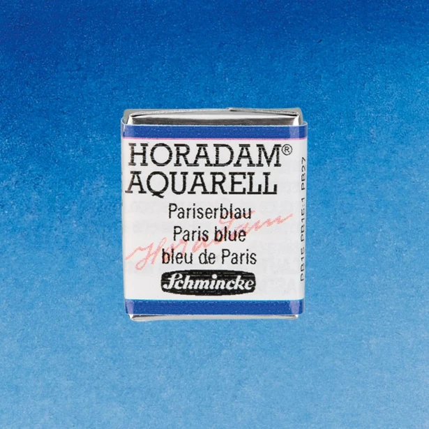 491 Paris Blue, akwarela półkostka Horadam Schmincke