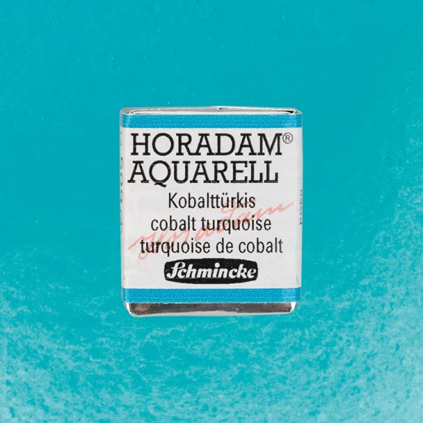 509 Cobalt Turquoise, akwarela półkostka Horadam Schmincke