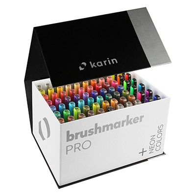 Mega BoxPLUS, zestaw Brushmarker PRO, Karin, 72 kol.