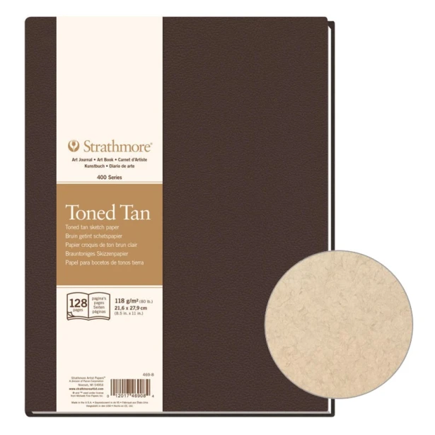 Szkicownik Toned Tan, Strathmore, 14 x 21,6 cm