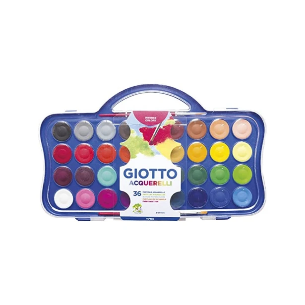 Farby akwarelowe Giotto 30 mm, zestaw 36 kolorów