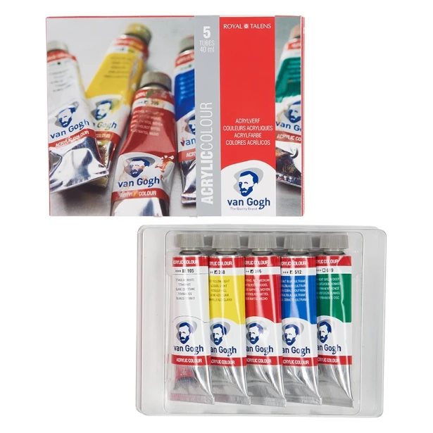 Farby akrylowe Van Gogh, zestaw 5 x 40ml