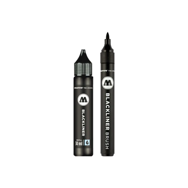 Brush Blackliner + 30 ml tuszu, Molotow