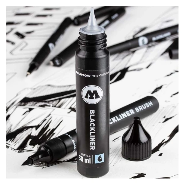Brush Blackliner + 30 ml tuszu, Molotow