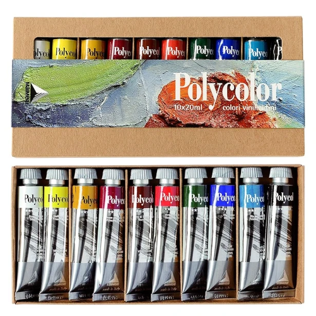 Polycolor, zestaw farb akrylowych, 10 x 20ml