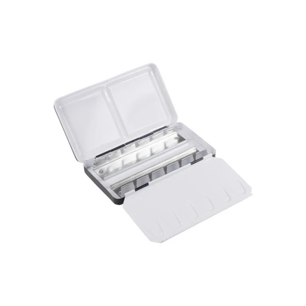 Metalowe etui na 12 półkostek akwareli + paleta, pocket box