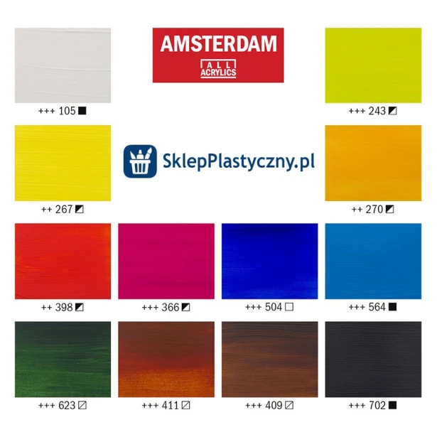 Farby akrylowe Talens Amsterdam Landscape, 12 x 20 ml