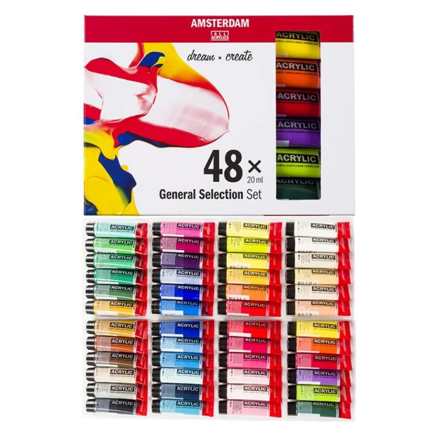 Farby akrylowe Talens Amsterdam, 48 x 20 ml
