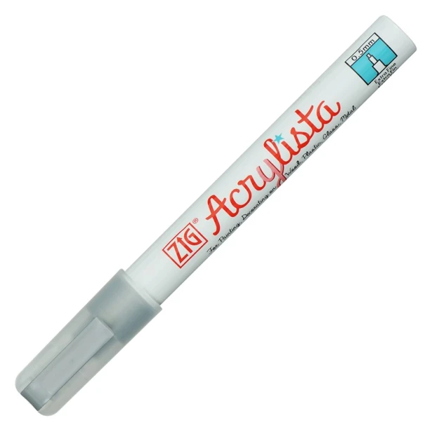 102 Silver, pisak akrylowy Acrylista Kuretake