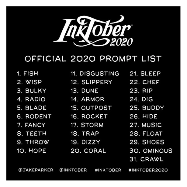 Inktober Special INK Set 2020 Kuretake, 3 szt.