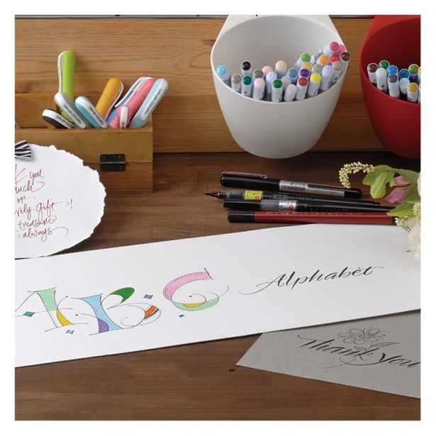 Brush Lettering, zeszyt ćwiczeń, Kuretake