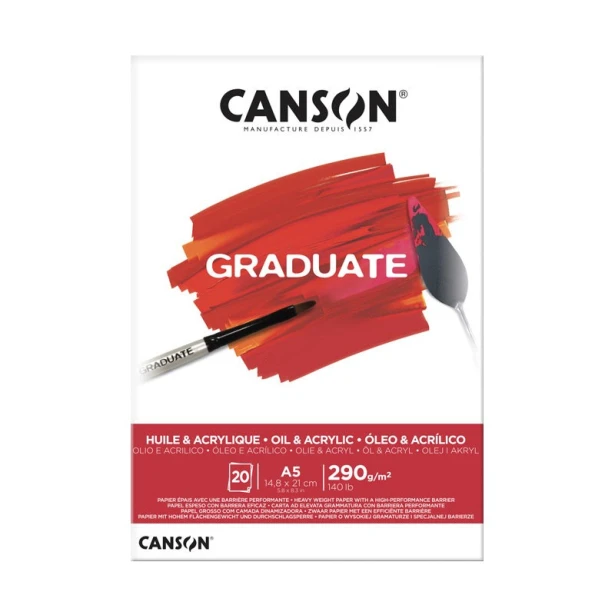 Blok Oil &amp; Acrylic Canson Graduate, 290 g, A5