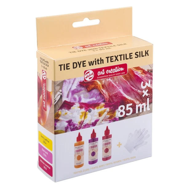 Zestaw do farbowania tkanin Tie-Dye różowy, Talens