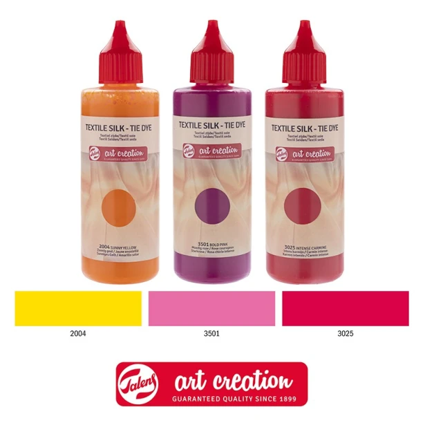Zestaw do farbowania tkanin Tie-Dye różowy, Talens