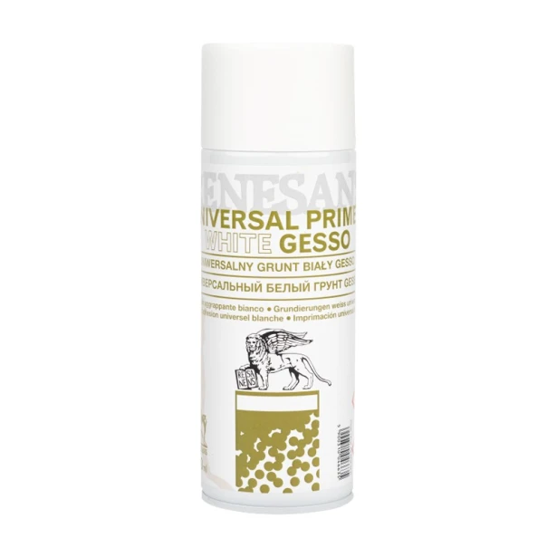Gesso, uniwersalny grunt malarski spray Renesans, 400 ml
