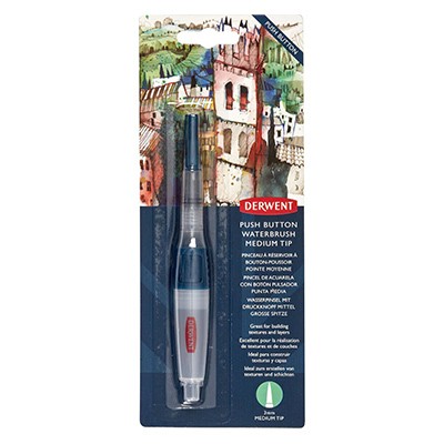 Pisak pędzelkowy Push Button Waterbrush, Derwent 3 mm