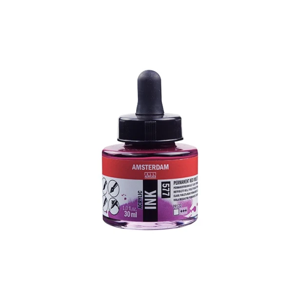 577 Permanent Red Violet Light, tusz akrylowy Amsterdam, 30 ml