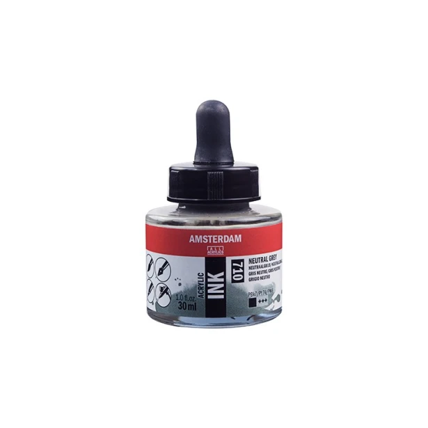 710 Neutral Grey, tusz akrylowy Amsterdam, 30 ml