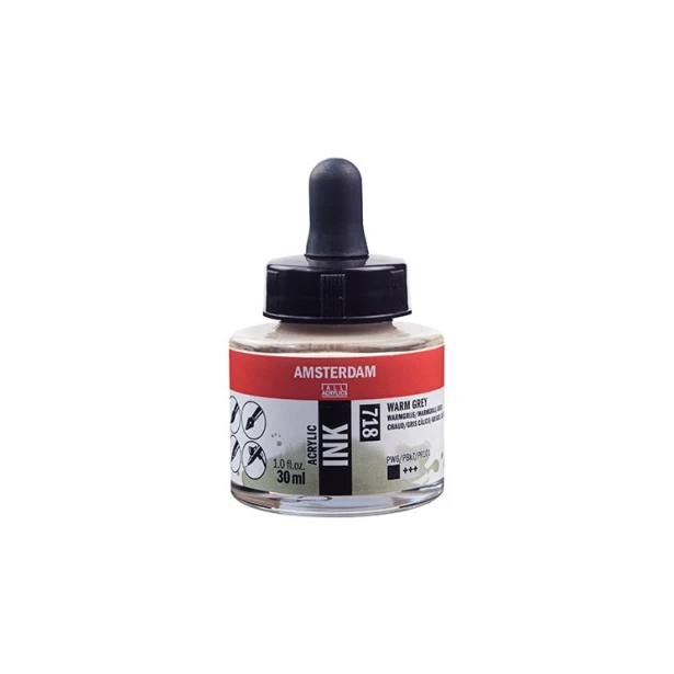 718 Warm Grey, tusz akrylowy Amsterdam, 30 ml