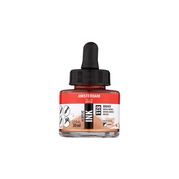 811 Bronze, tusz akrylowy Amsterdam, 30 ml