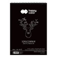 Szkicownik z czarnym papierem Happy Color, 40 ark. 220 g, A4