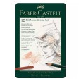 Zestaw rysunkowy Pitt Monochrome Set, Faber Castell, 12 el.