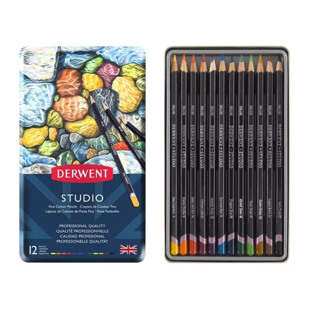 Kredki rysunkowe Studio Derwent, 12 kol.