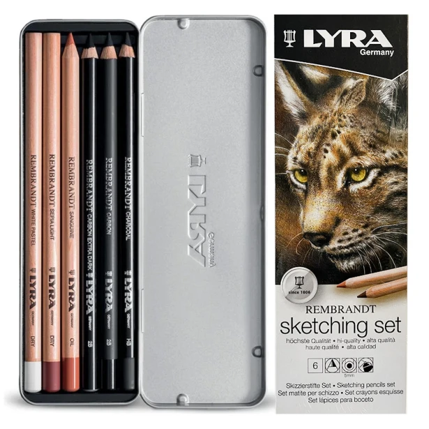Ołówki rysunkowe Sketching Set Lyra, 6 szt.