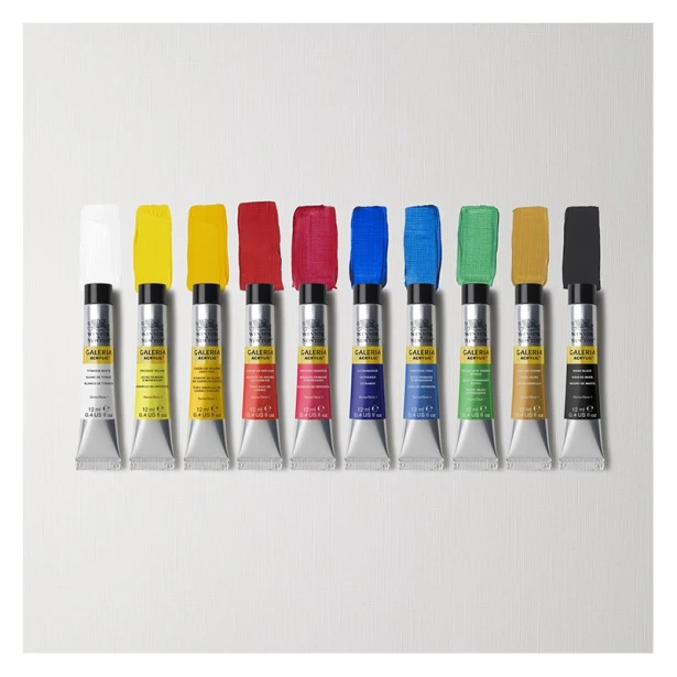 Farby akrylowe Galeria, zestaw 10 x 12 ml