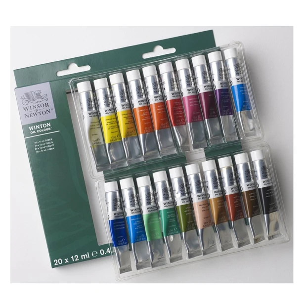 Farby olejne Winton W&amp;N, zestaw 20 x 12 ml