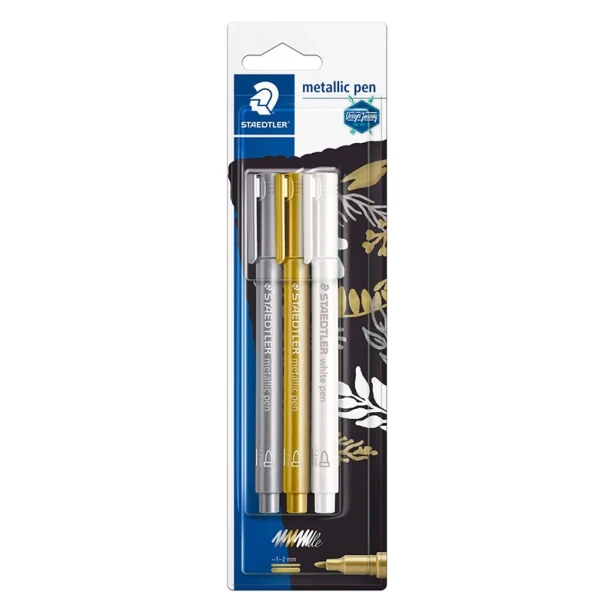 Metallic Pen, pisaki metaliczne Staedtler, 3 szt.