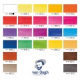 Talens Van Gogh Botanical - zestaw akwareli w kostkach, 24 kol.