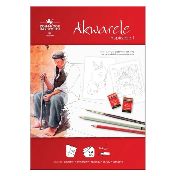 Blok Inspiracje 1 - akwarele, Koh-I-Noor, A4