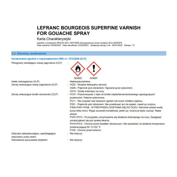 Werniks końcowy do akwareli i gwaszy L&amp;B, spray 150 ml