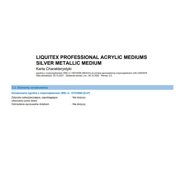 Silver Metallic Medium, Liquitex 237 ml