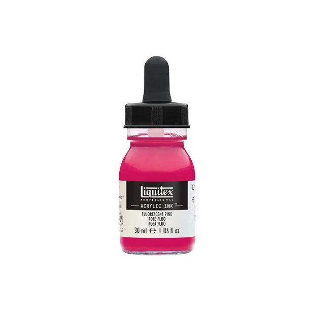 987 Fluorescent pink, tusz akrylowy Liquitex 30 ml