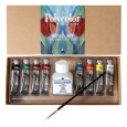Polycolor, zestaw farb akrylowych, 8 x 20ml + akcesoria