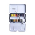 Farby akwarelowe w kostkach L&amp;B, 12 kol. metalowe etui