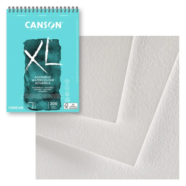 Blok do akwareli na spirali XL Canson, A5, 20 ark. 300 g/m²