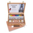 Farby olejne Sennelier, drewniana kaseta 12 x 40 ml
