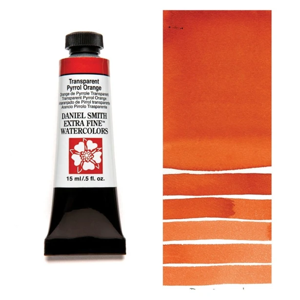 187 Transparent Pyrrol Orange, akwarela Daniel Smith 15 ml