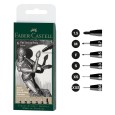 Pisaki Pitt Artist Pens 'Black' Faber-Castel 6 szt.