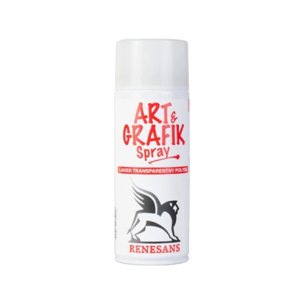 Lakier akrylowy błyszczący, spray 400 ml, Renesans
