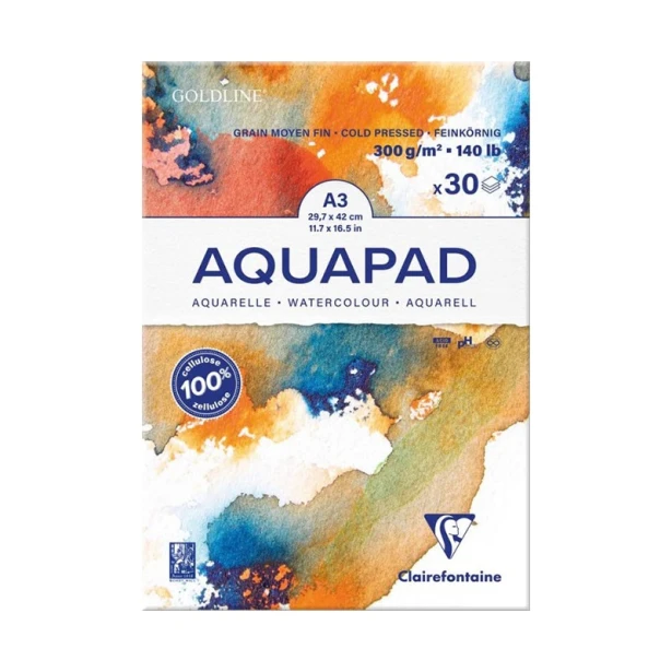 Blok do farb akwarelowych Aquapad, 30 ark. A3