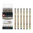 Pisaki Pigma Micron – Earth Tones, 6 sztuk