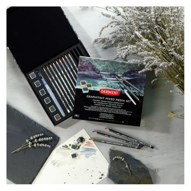 Kredki i farby Graphitint Mixed Media Set, Derwent