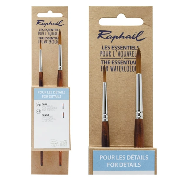 Zestaw pędzli okrągłych Precision Raphael, 2 sztuki