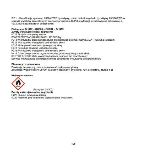 665 Werniks damarowy końcowy Maimeri, spray 400 ml