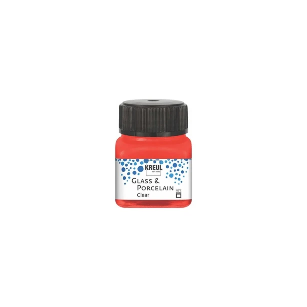 205 Clear Cherry Red, farba do szkła Kreul 20 ml